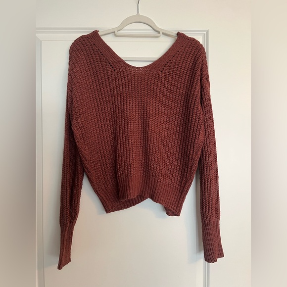 Jessica Simpson Brick Red Knit Cardigan - Picture 2 of 3